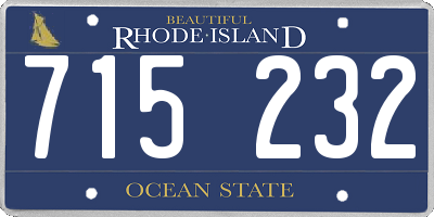 RI license plate 715232