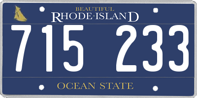 RI license plate 715233