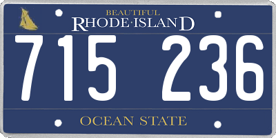 RI license plate 715236