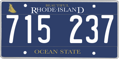 RI license plate 715237