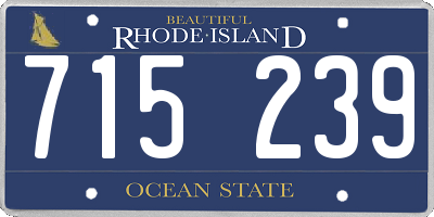 RI license plate 715239
