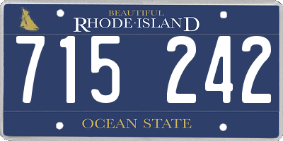 RI license plate 715242