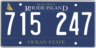 RI license plate 715247