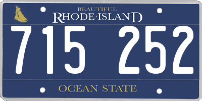 RI license plate 715252