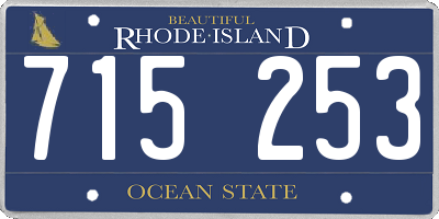 RI license plate 715253