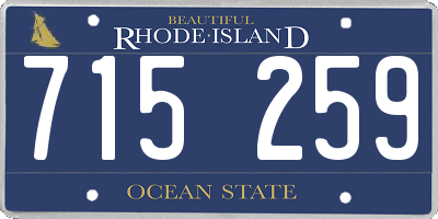 RI license plate 715259