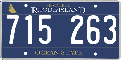 RI license plate 715263