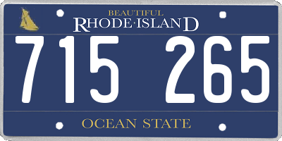 RI license plate 715265