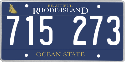 RI license plate 715273