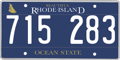 RI license plate 715283