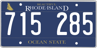 RI license plate 715285