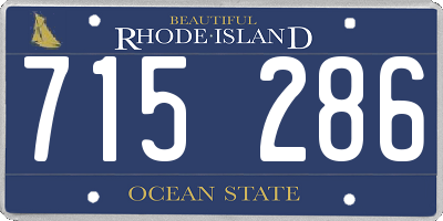 RI license plate 715286