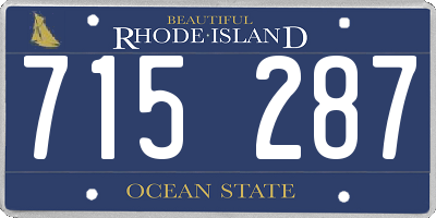 RI license plate 715287