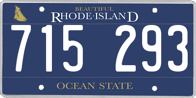 RI license plate 715293