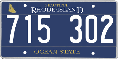RI license plate 715302