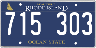 RI license plate 715303