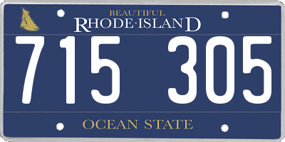 RI license plate 715305