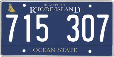RI license plate 715307