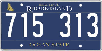 RI license plate 715313