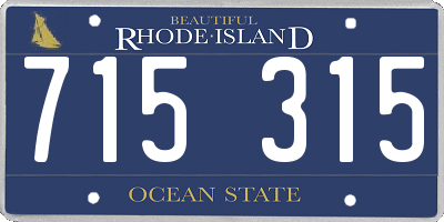 RI license plate 715315