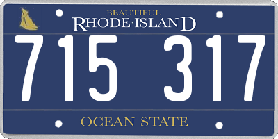 RI license plate 715317