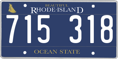 RI license plate 715318
