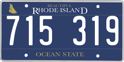 RI license plate 715319