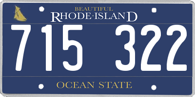 RI license plate 715322