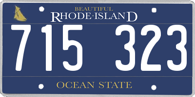 RI license plate 715323