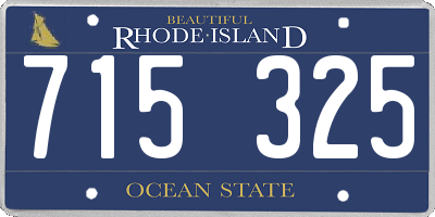 RI license plate 715325
