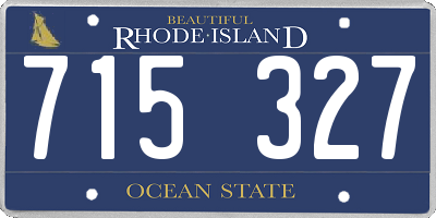 RI license plate 715327