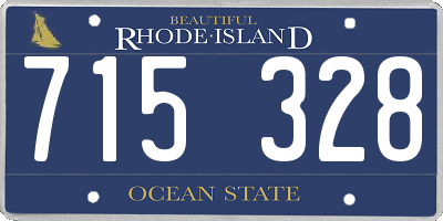 RI license plate 715328
