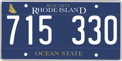RI license plate 715330