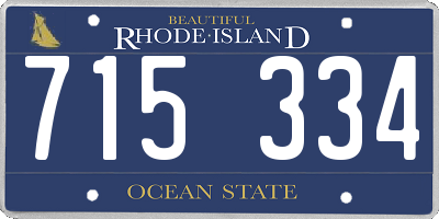 RI license plate 715334
