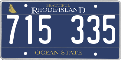 RI license plate 715335