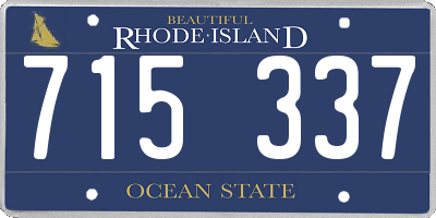 RI license plate 715337