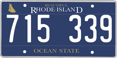 RI license plate 715339