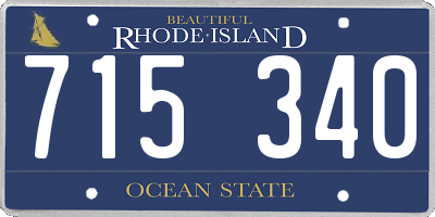 RI license plate 715340