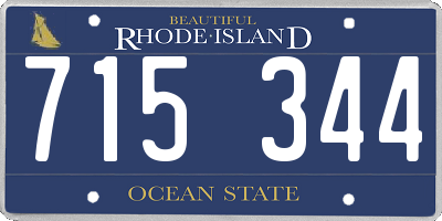 RI license plate 715344