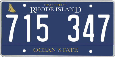 RI license plate 715347