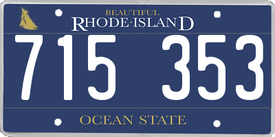 RI license plate 715353