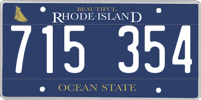 RI license plate 715354