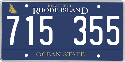 RI license plate 715355