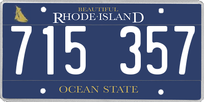 RI license plate 715357