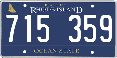 RI license plate 715359