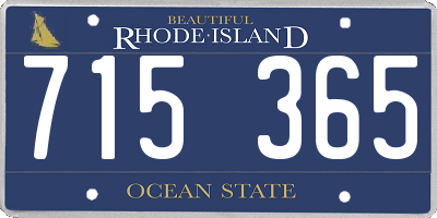RI license plate 715365