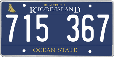 RI license plate 715367