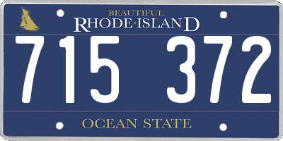 RI license plate 715372