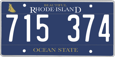 RI license plate 715374