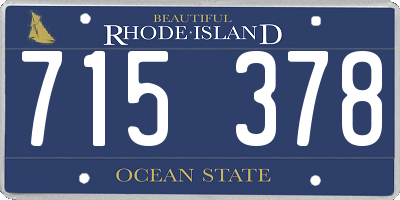RI license plate 715378